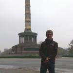 Sean Berglund at the Berlin Victory Column in the Tiergarten.